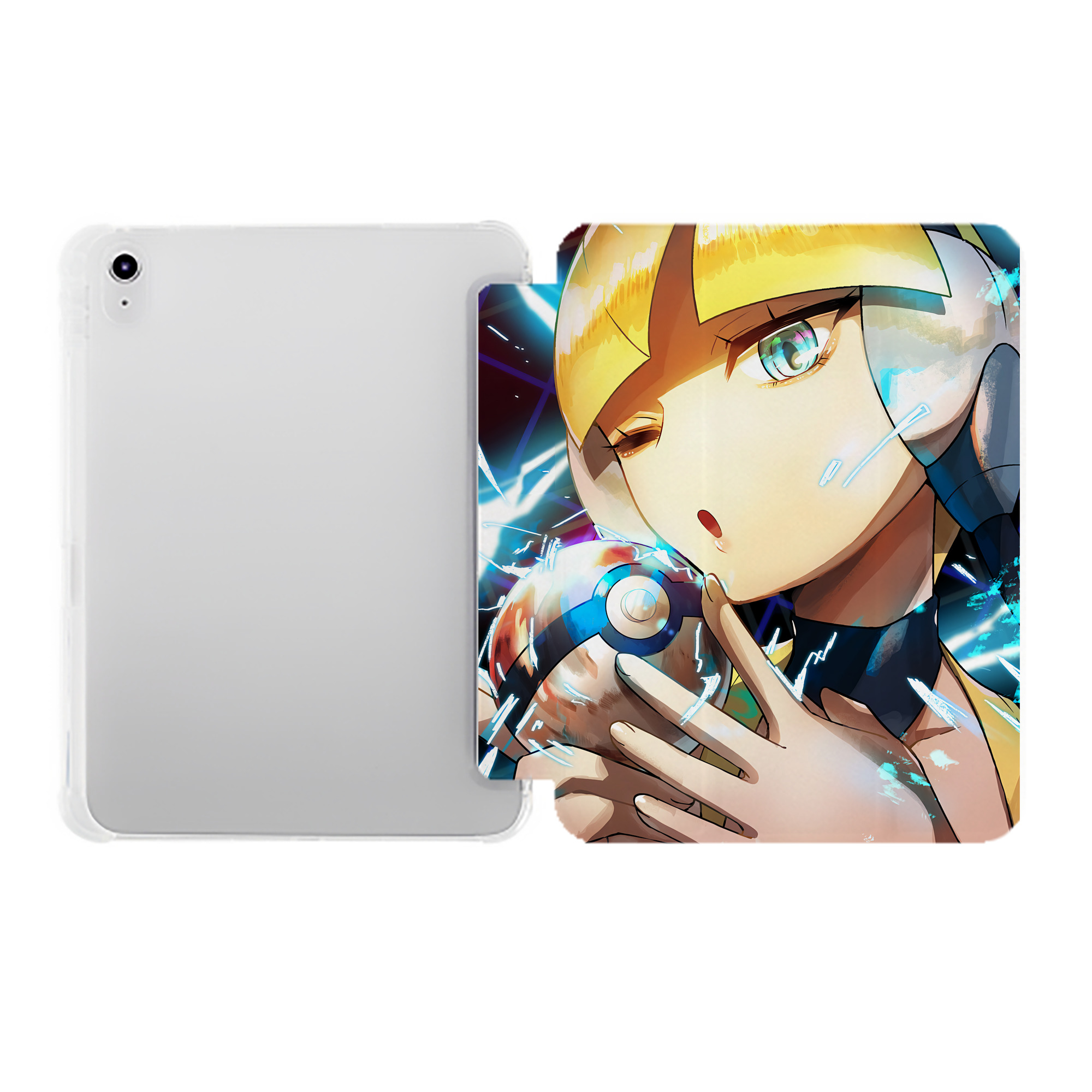 （画像用） ポケットモンスター Pokémon IPad ケース ペン収納付き 三つ折りスタンド PUレザー×シリコン 対応機種9.5/10.5/10.9インチ